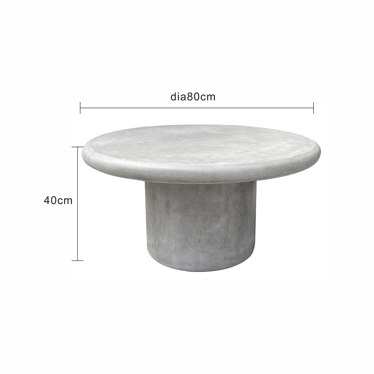 Worcester Concrete Outdoor Coffee Table 80 cm - Image 3