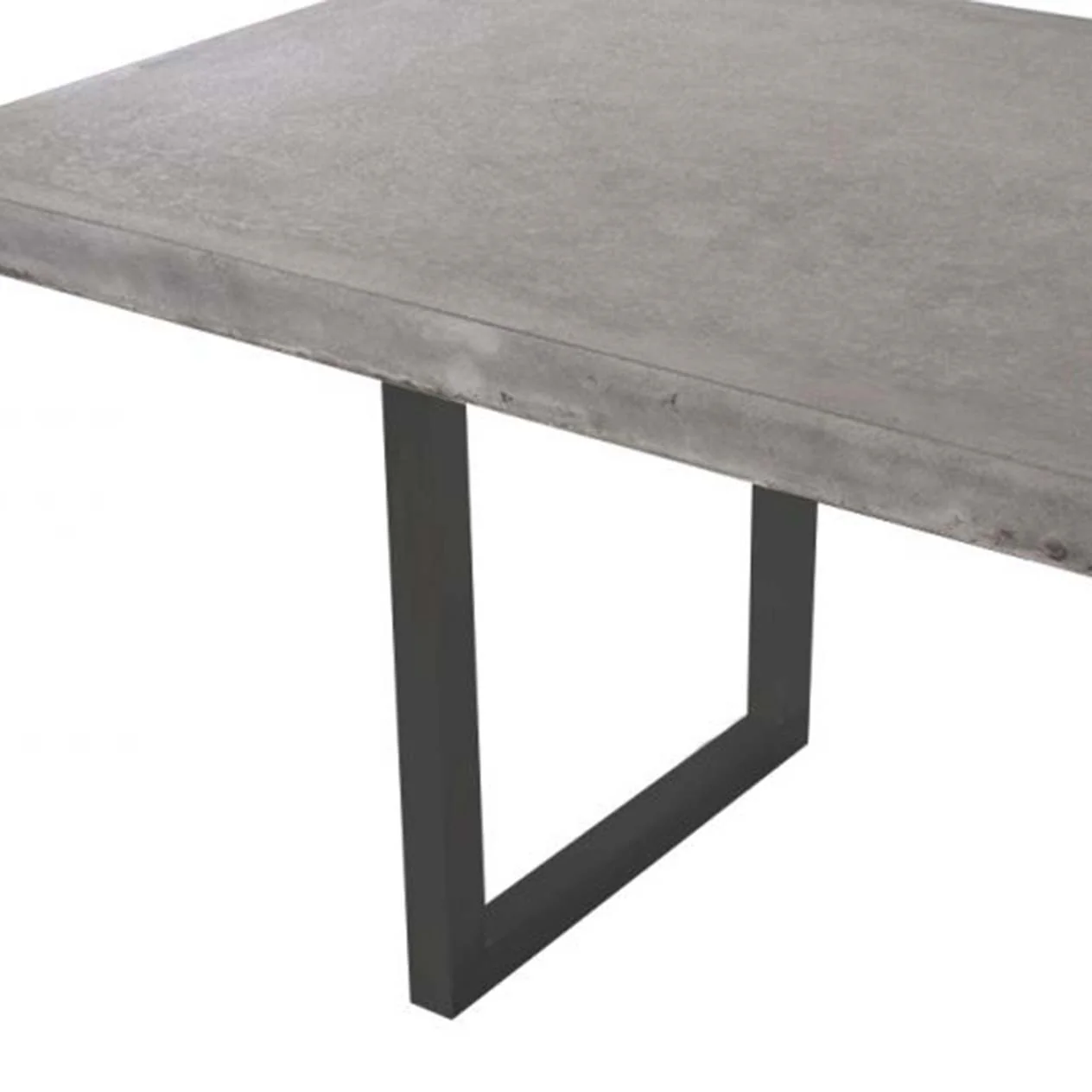 Zen Outdoor Concrete Dining Table With Stainless Steel U Shape Leg 240 cm - Image 4