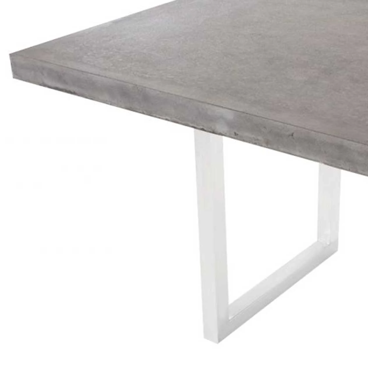 Zen Outdoor Concrete Dining Table With Stainless Steel U Shape Leg 240 cm - Image 5