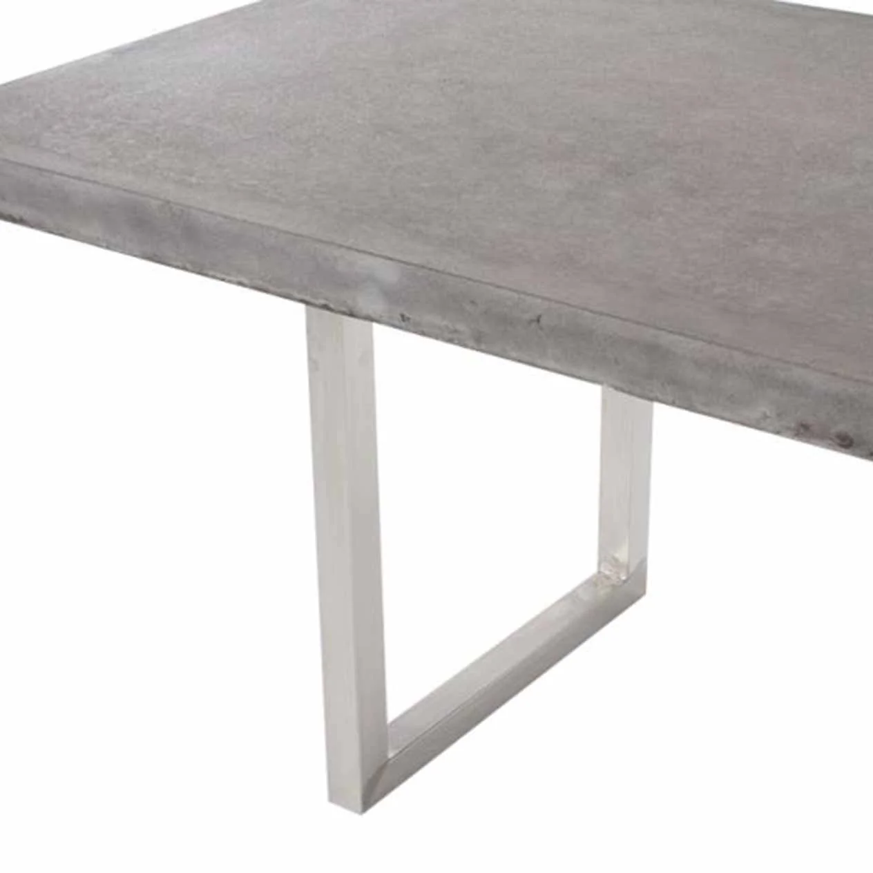 Zen Outdoor Concrete Dining Table With Stainless Steel U Shape Leg 240 cm - Image 6