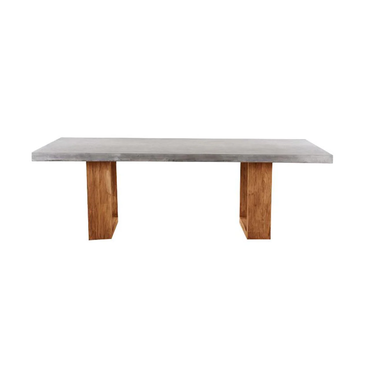Zen Concrete Dining Table 300 cm With Teak U Leg