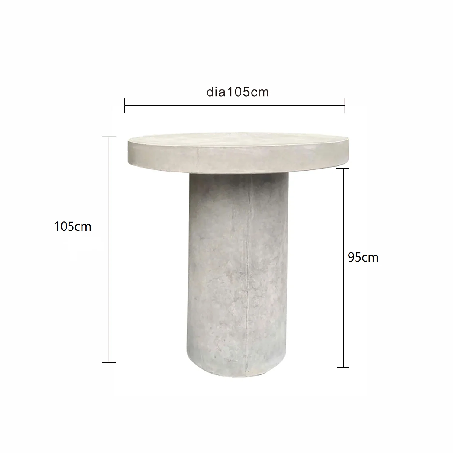 Zen Concrete Outdoor Bar Table 105 cm - Image 3