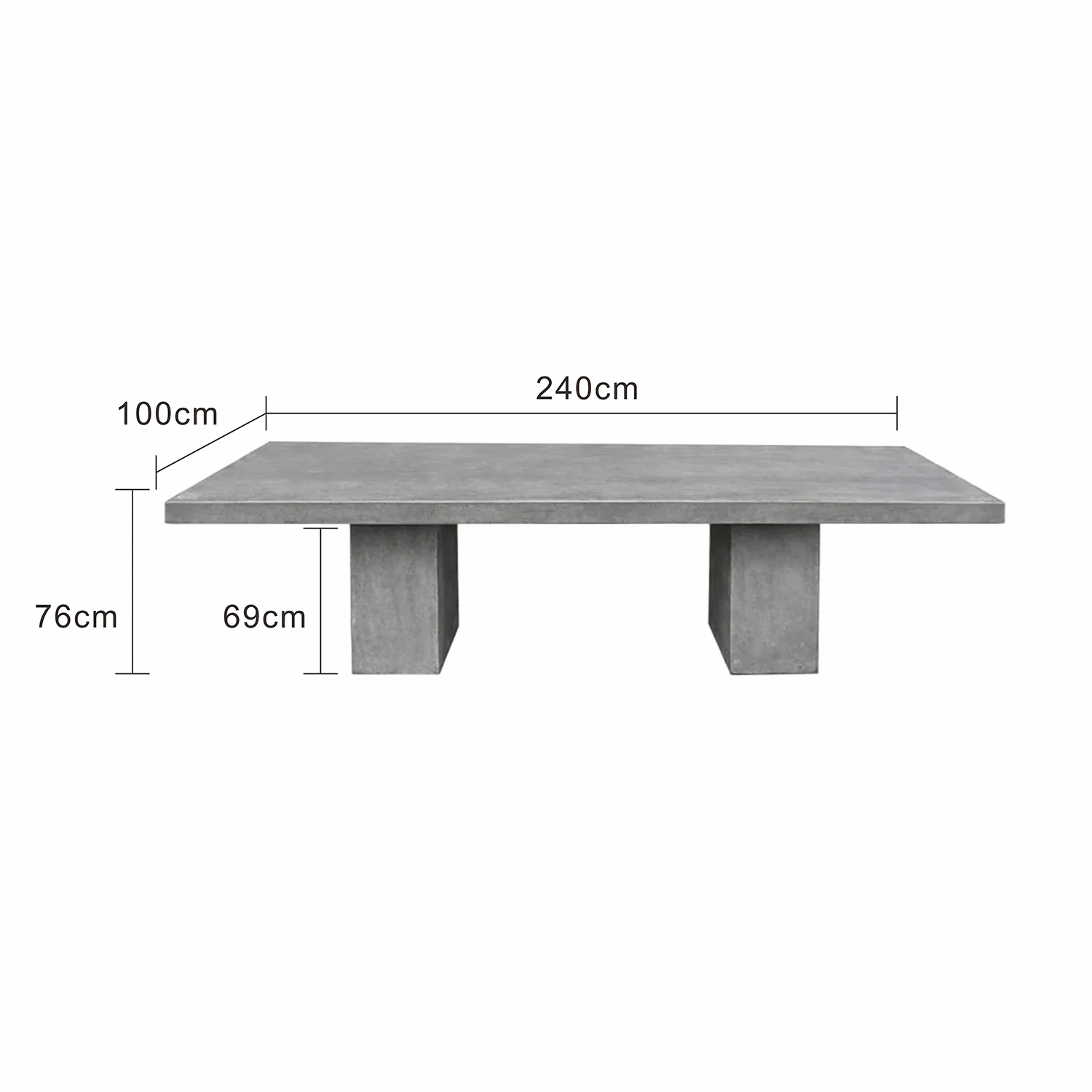 Zen Concrete Outdoor Table 240 cm - Image 3