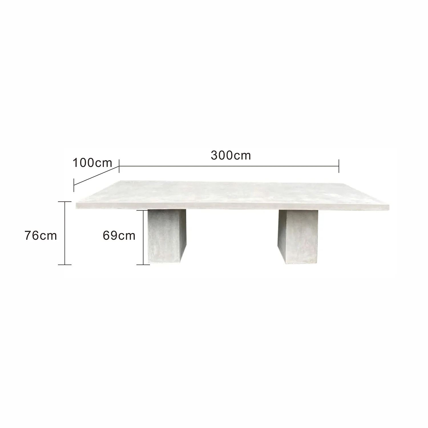 Zen Concrete Outdoor Table 300 cm - Image 2