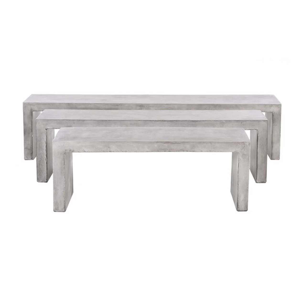 Zen Outdoor Concrete Bench 200 cm - Image 4