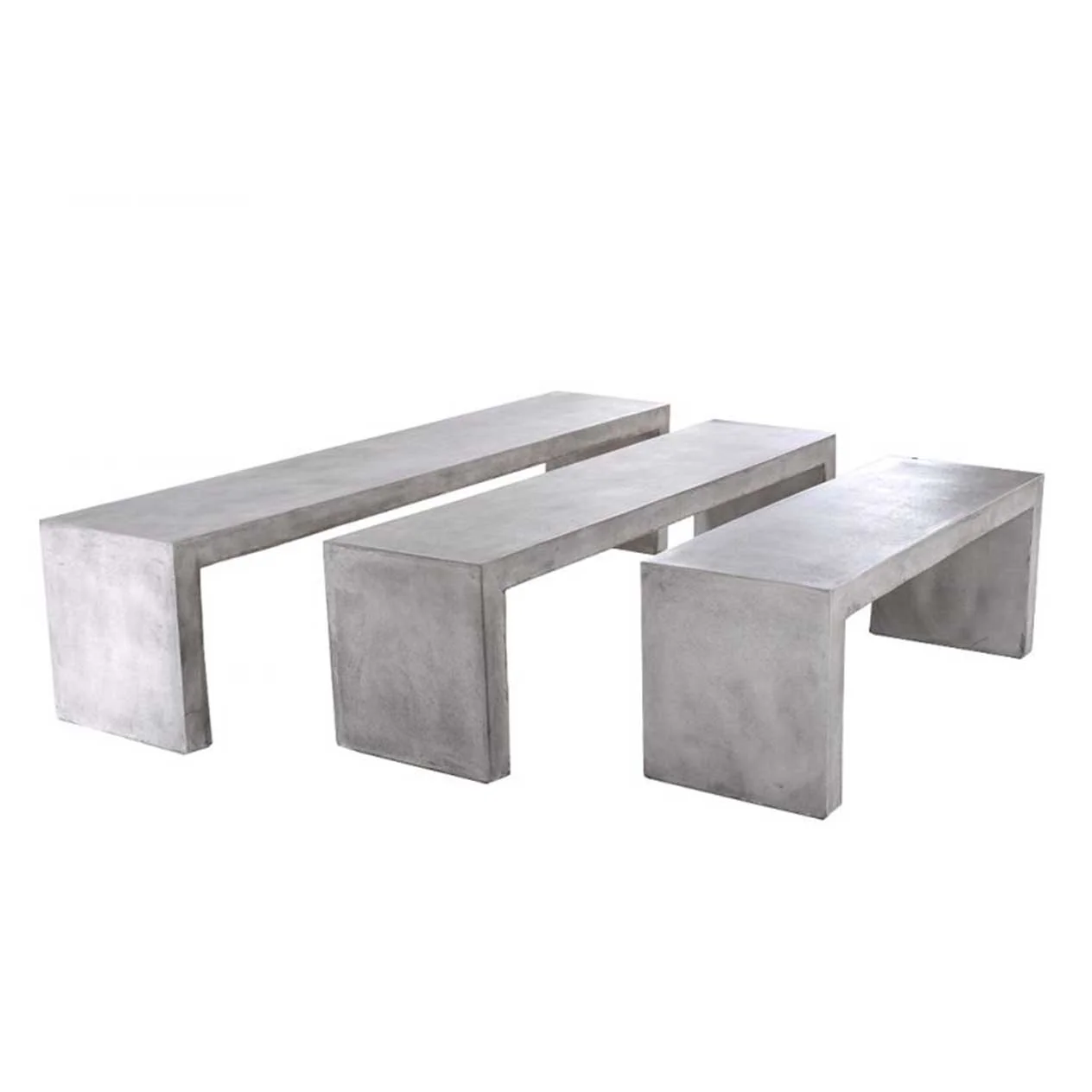 Zen Outdoor Concrete Bench 200 cm - Image 5