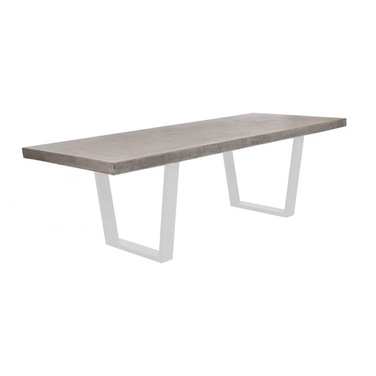 Zen Outdoor Concrete Dining Table With Aluminium Trapezoid Shade Leg 240 cm - Image 3