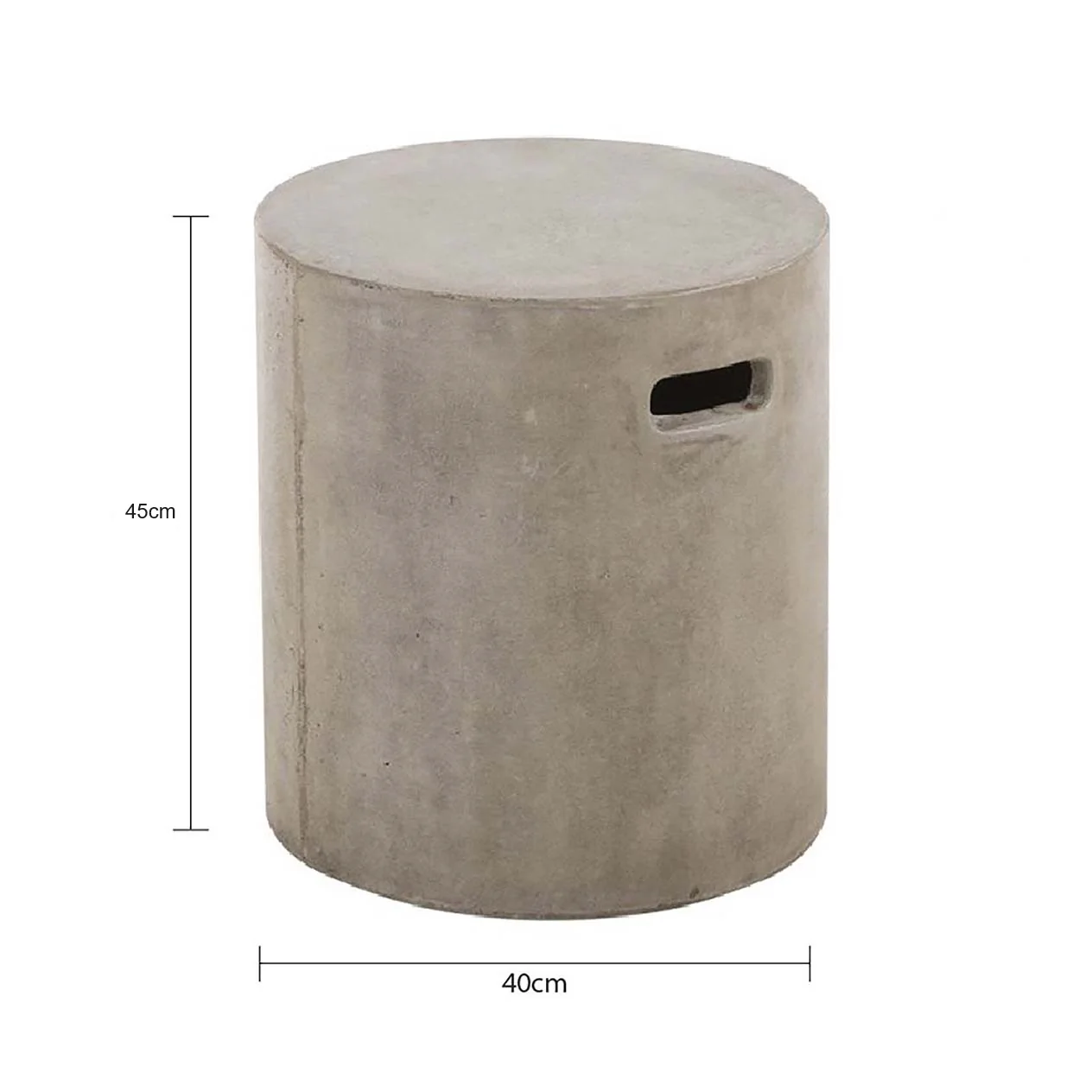 Zen Outdoor Concrete Round Stool - Image 6