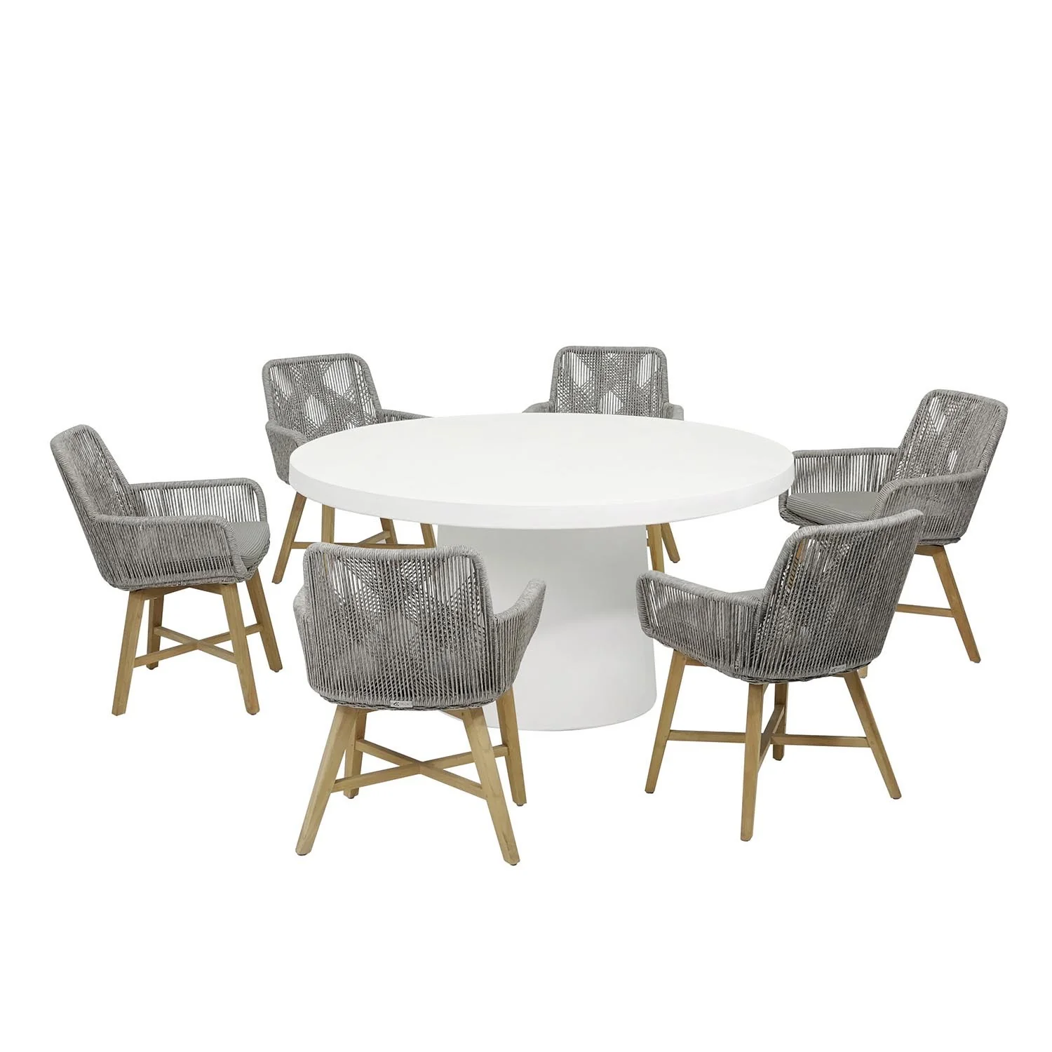 Zen Round Table Armenia Wicker Chair Outdoor Dining Setting