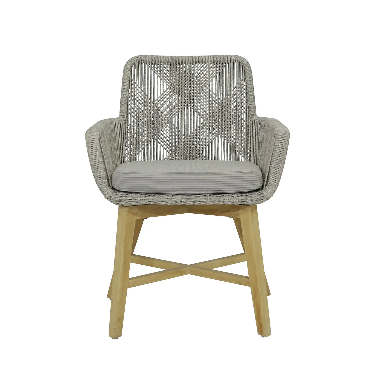 Zen Round Table Armenia Wicker Chair Outdoor Dining Setting - Image 7